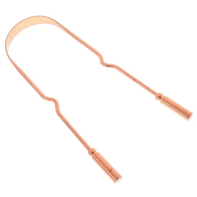 Raspador de lengua de cobre puro cepillo limpiador oral limpieza fresca cuidado higiénico.N8 Foto 1 de 4