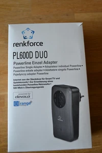 Renkforce PL600D Duo Powerline Einzel Adapter - Afbeelding 1 van 3