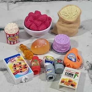 Barbie Doll Food Dollhouse Groceries Lot Raspberries Cereal Honey Bread Cans - Picture 1 of 9