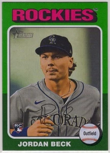 2024 Topps Heritage #717 Jordan Beck Green Border - Picture 1 of 2