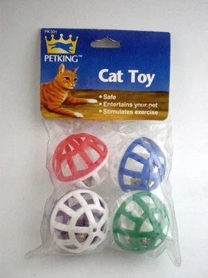Lote de 3 juegos de 4 (12 bolas en total) bolas musicales de juguete para gatos Petking PK 301 Foto 1 de 2