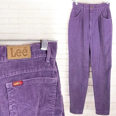 Jeans LEE Vintage Ribcage tiro alto color pana denim cónicos mamá 6 púrpura Foto 1 de 4