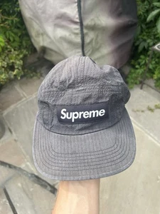 Supreme Grey Canvas Box Logo Camp Cap Hat - Picture 1 of 5