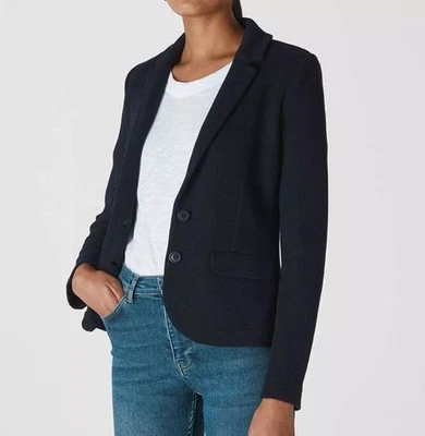 Chaqueta Blazer Whistles Mujer Azul Marino Jersey Calce Ajustado - Talla 8 EE. UU./12 Reino Unido - Precio de venta sugerido por el fabricante $189 Foto 1 de 4