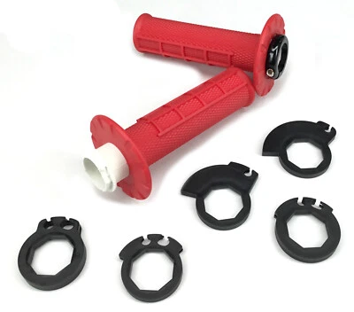 Emig V2 Half Waffle Lock on Grips Red For Honda CRF150R CRF 150R 2007 - 2023 ALL - Image 1 of 4