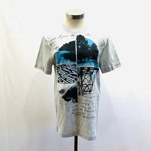 Apt. 9 Men Short Sleeve Pullover Crew Neck 100% Cotton Gray Tee Shirt Size Small - Bild 1 von 8