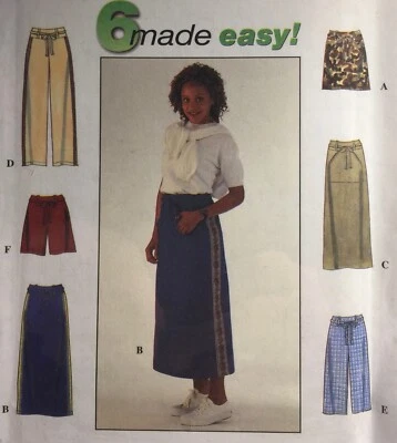 SIMPLICITY FLARED SKIRT PANTS & SHORTS SEWING PATTERN 8585 SIZES 4-8 - Image 1 of 2