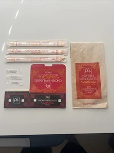 McDonald's McNugget Shanghai Box Chopsticks Package Fortune 1986 Collection Rare - Picture 1 of 6
