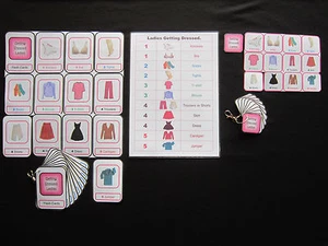 Tarjetas para damas vestirse - pérdida de memoria o habla/autismo/demencia/alzheimers - Imagen 1 de 37