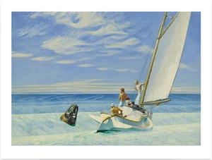Ground Swell - Edward Hopper 40x30 Segeln Kunstdruck Poster Plakat Bild - Picture 1 of 1