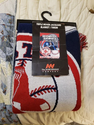 Boston Red Sox 2004 World Series Champions Triple Woven Jacquard Blanket/Throw Cover