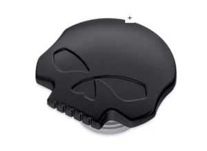 GENUINE HARLEY- DAVIDSON WILLIE G SKULL BLACK GAS FUEL CAP 61100103A - Picture 1 of 2