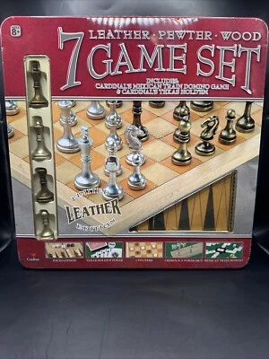  7 games set ~chess~checkers~backgammon~texas holdem poker New / cardinal games - Image 1 of 4