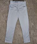 Nike Mens Gray Vapor Pro Baseball Pants BSBL Tailored Fit Grey Adult Sz Large
