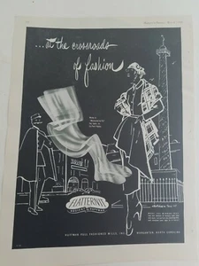 1949 Huffman Flatternit nylons hosiery stockings vintage womens fashion art ad - Picture 1 of 1