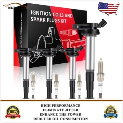 4 Ignition Coil & Spark Plug Kit For Scion xD 2008 2009 2010 2011 2012 2013 2014 - Image 1 of 4