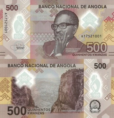 Angola 500 Kwanza (2020) - Angostinho Neto/Fenda Tundavala/p-161a, B558a UNC - Image 1 of 3