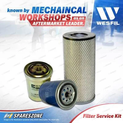 Wesfil Oil Air Fuel Filter Service Kit for Toyota Hiace LH71 2.4L D 01/84-08/89 - image 1 of 2