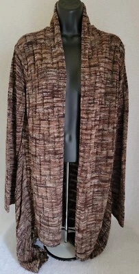 Coldwater Creek Womens Cardigan Shirt Top Blouse Size XL X Large 18 Brown Tan - Image 1 of 4