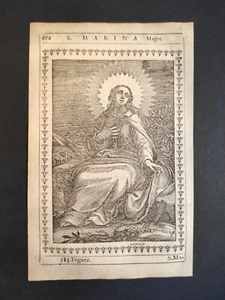 S. Marina Maget, 't Schat der zielen, Bloemaert, van Sichem, Stampa 1648 - Picture 1 of 5