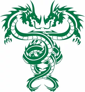 Tribal Dragons Twisted Serpent Creature Car Truck Window Vinyl Decal Sticker - Picture 1 of 2
