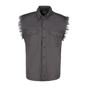 BUTTON-DOWN SLEEVELESS DENIM SHIRTS FOR MEN - 100% COTTON & FREE SHIPPING - Picture 1 of 84
