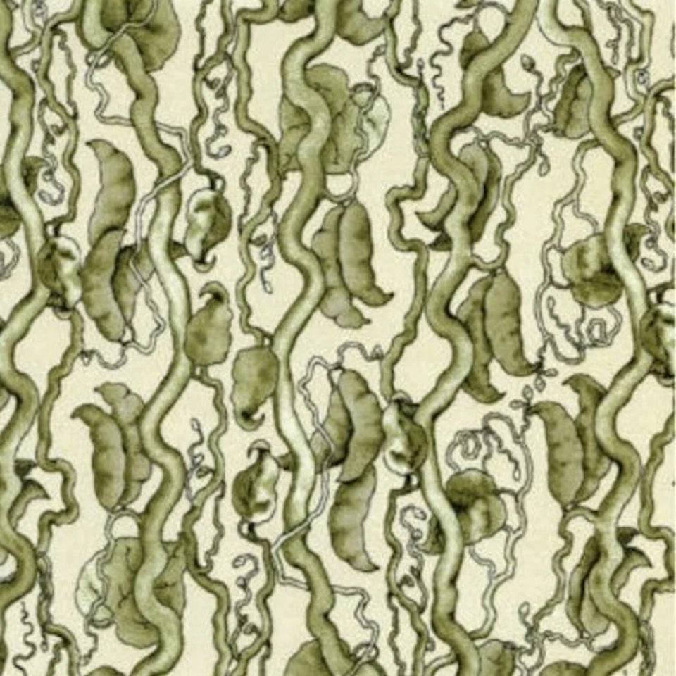 Sewing Seeds Bean Stalk Stripe Taupe 100% Cotton Fabric by The Yard - Image 1 of 1