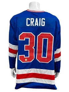 Authentic Jim Craig Autographed Team USA #30 Jersey Certified Authentic - Picture 1 of 3