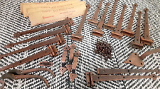16+ pair Vintage Olde Copper McKINNEY Forged Iron Strap Hinges 8.75" + EXTRAS !!