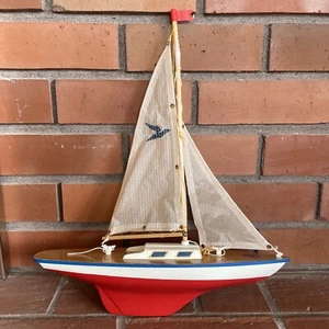 Vintage Seifert Boot Germany Pond Toy Sailing Boat Windy Broken Mast Segelboote - Picture 1 of 11