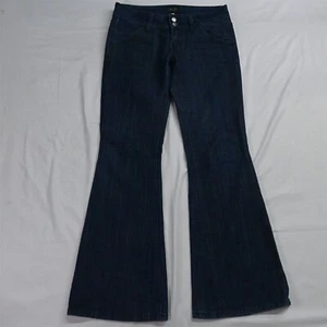 Vigoss 3 Classic Trouser Flare Dark Rinse Stretch Denim Jeans - Picture 1 of 7