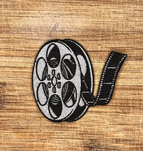 Parche bordado para planchar carrete de película vintage - película de cine de 3 pulgadas - Imagen 1 de 2