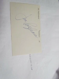 Jim Pagliaroni SIGNED 3X5 INDEX CARD Beckett Pre-Certified 2 - Picture 1 of 3