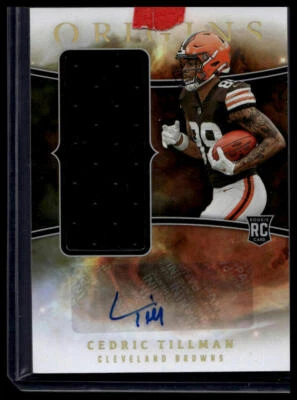 2023 Panini Origins #RJJA-CTI Cedric Tillman Rookie Jumbo Jersey Autographs - Image 1 of 2