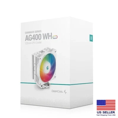 DeepCool AG400 WH ARGB CPU Cooler 120mm Static ARGB Fan - Image 1 of 4