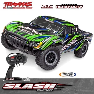 TRAXXAS# TRX58334-4-GRN Slash 1/10 2WD Short-CourseTruck Grün RTR BL-2S Clipless - Bild 1 von 8