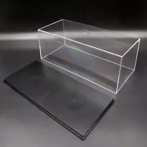 1/32 Acryl Vitrine Modellautos Showbox transparent staubdicht schwarz Sockel - Bild 1 von 7