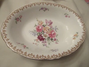 CROWN STAFFORDSHIRE ENGLAND'S BOUQUET 10"VEGETABLE BOWL - Picture 1 of 10