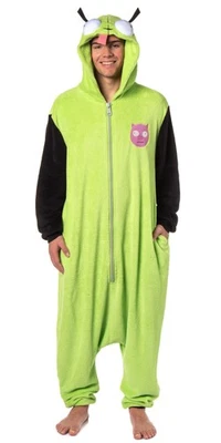 Pijama fantasia Kigurumi personagem terno união feminino Invader Zim masculino (2X/3X) - Imagem 1 de 4