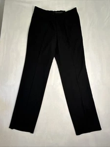 Pantalones de vestir plisados Louis Raphael Luxe mezcla de lana, negros para hombre 44R 38W NUEVOS $100 - Imagen 1 de 5