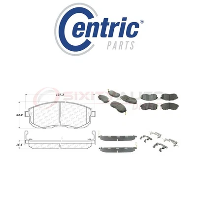 Centric Ceramic Disc Brake Pads w Shims for 2007-2012 Nissan Versa 1.8L L4 - mf - Imagem 1 de 4