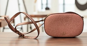 Bolso Bandolera Kate Spade Rosa Brillo Ovalado Cartera Cremallera Shimmy Mitten Brillante - Imagen 1 de 12