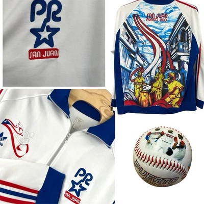 Adidas Raro 2006 SAN JUAN PUERTO RICO Pista Sudadera Chaqueta 3XL Con Béisbol Foto 1 de 4