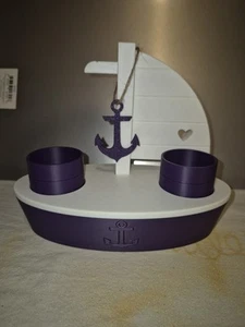 Sail Boat Tooth Brush Holder For Kids Bathroom Decoration - Picture 1 of 2