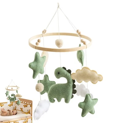 床铃移动儿童房安全绿色恐龙主题婴儿床移动镇静  — 第 1/4 张图片