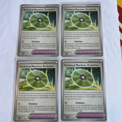 4x Pokemon TCG Technical Machine: Evolution 178/182 Sv04: Paradox Rift Playset - Image 1 of 3