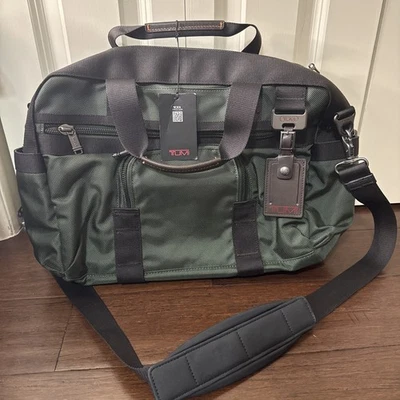 NWT Tumi Dayton Carry- All Messenger Bag Laptop Briefcase Green Nylon - Image 1 of 4
