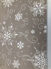 Snowed In, Riley Blake, Beig, Snowflakes 108" Wide Quilt Backing #227QB, 3 yards