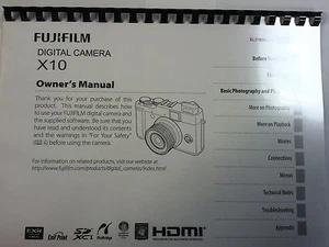 FUJIFILM X10 PRINTED INSTRUCTION MANUAL USER GUIDE 148 PAGES A5 - Picture 1 of 1