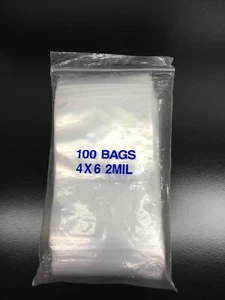 Lab Zip Lock Bags 100 Bags 4x6 2MIL - Picture 1 of 24
